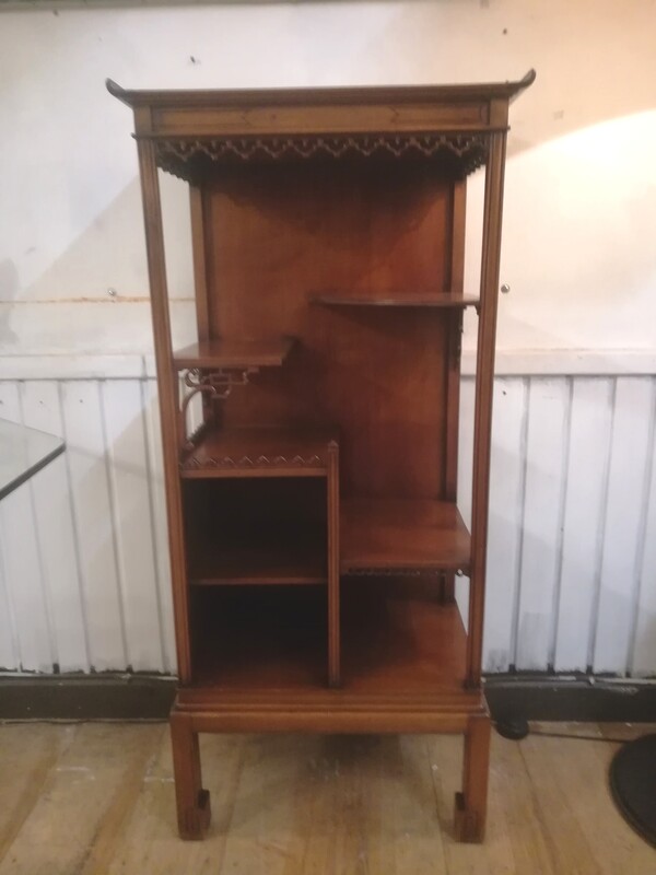 Exotic wood chinese bookshelf