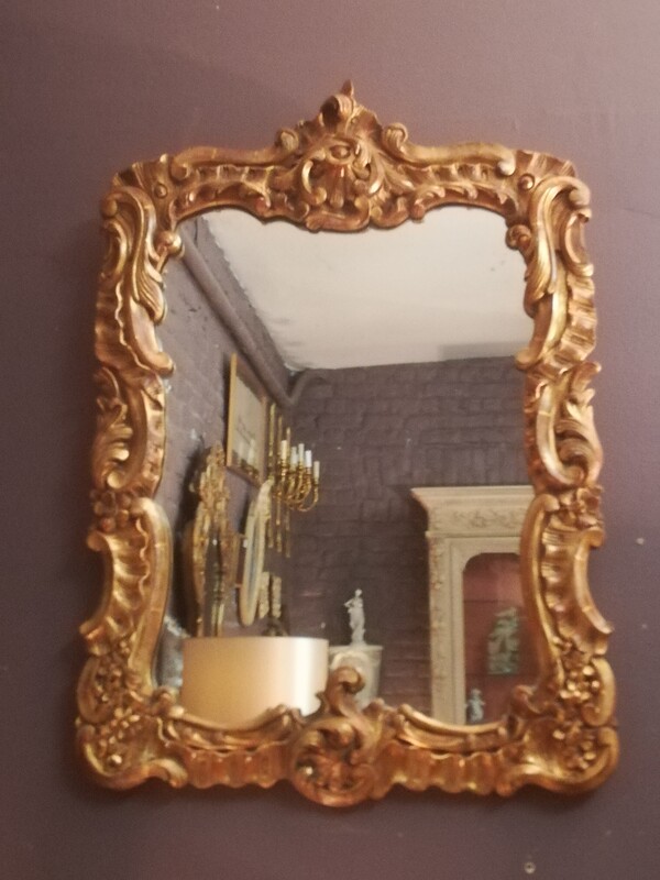Gilded wood Louis XV style mirror