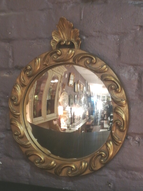 Gilt resin witch mirror