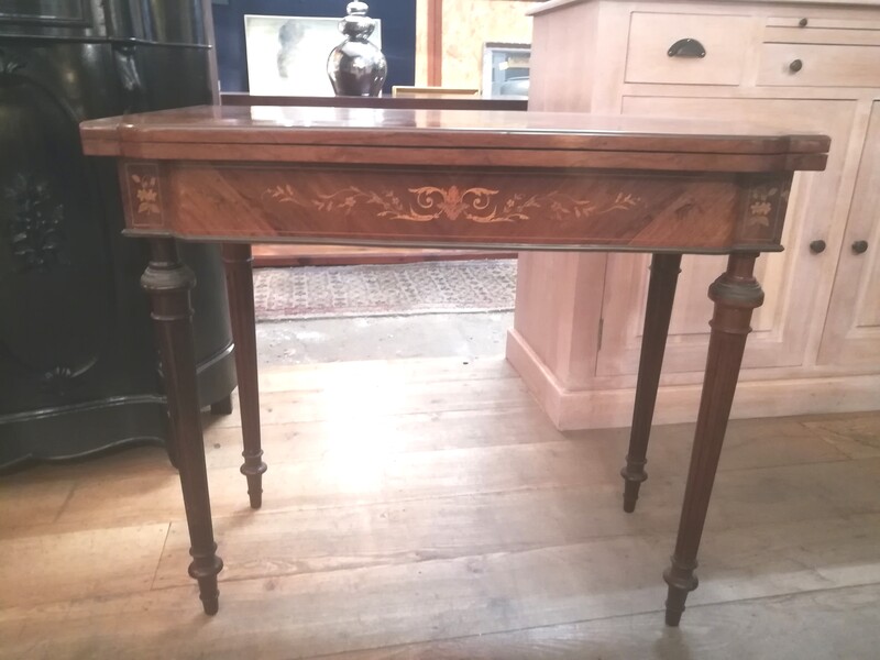 Inlaid Louis XVI style game table