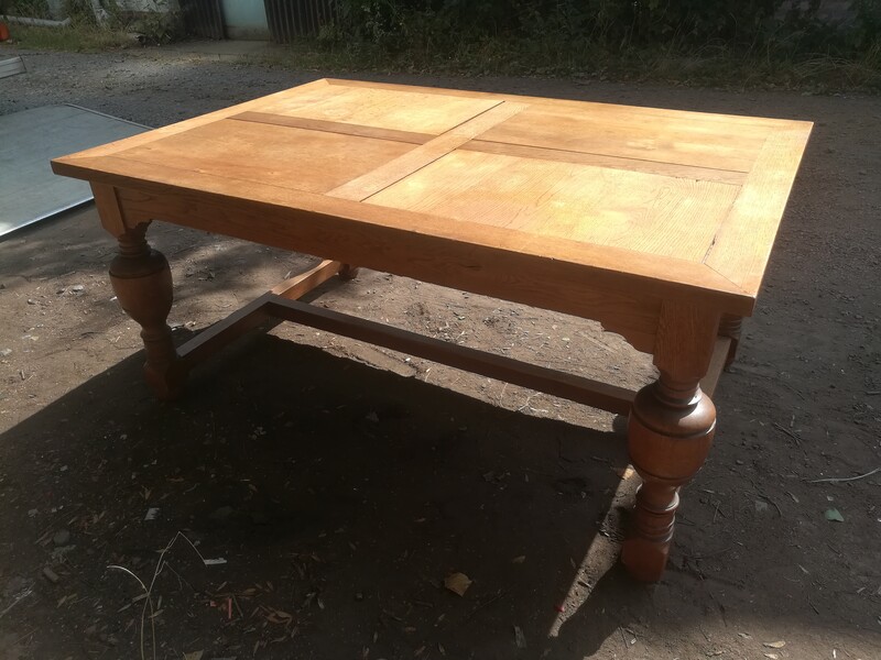 Large massive oak diner table