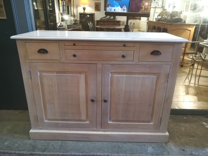 Limed wood sideboard