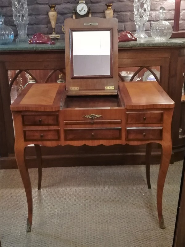 Louis XV style dressing table in marquetry