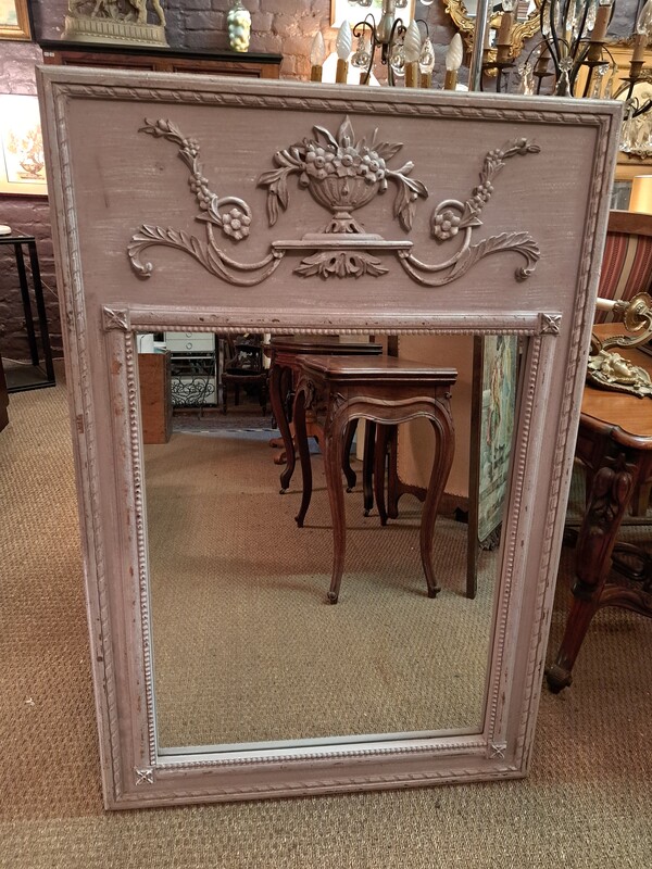 Louis XVI style painted pierglass mirror