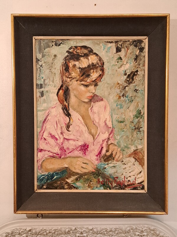 Signed Betty Raphaël, oil on canvas, 