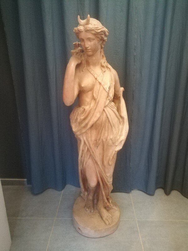 Terracotta the huntress Diana statue