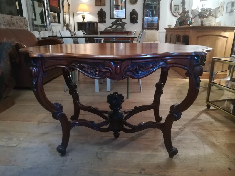 Mahogany Napoleon III center table