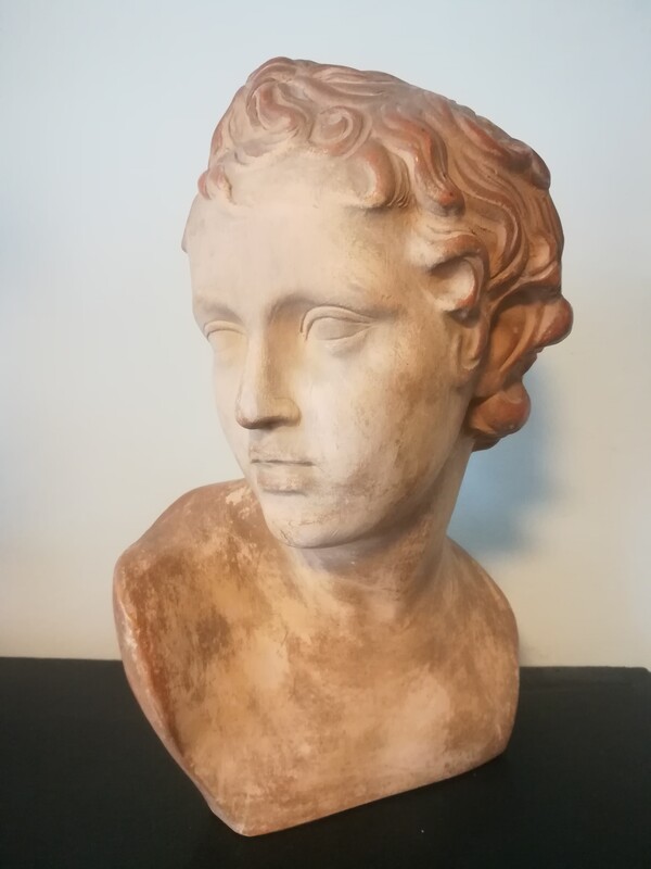 Terracotta child bust